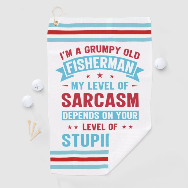 Fisherman Funny Sarcasm Novelty Humour Gift Golf Towel (InSitu)