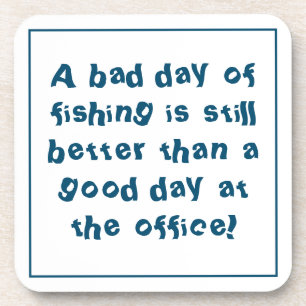 Fisherman Gift with Fishing Quotation Coaster