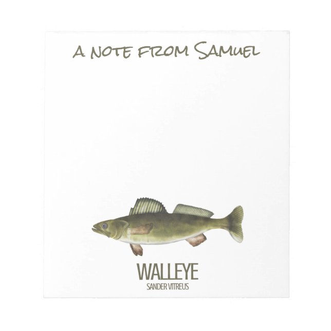 Fisherman Gone Fishing Wildlife Nature Notepad (Front)