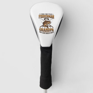 Fisherman Grandpa Vintage Engraving Fishing Shirt_ Golf Head Cover