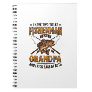 Fisherman Grandpa Vintage Engraving Fishing Shirt_ Notebook
