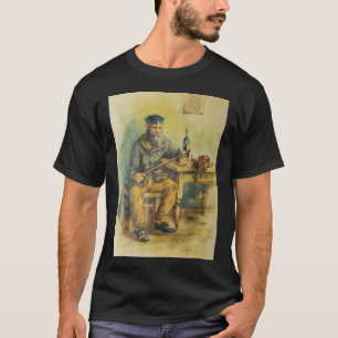 Fisherman having a rest and a drink after playing T-Shirt