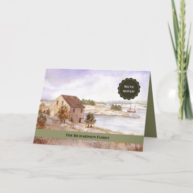 Fisherman House Norway New Home We Have Moved Announcement (Front)