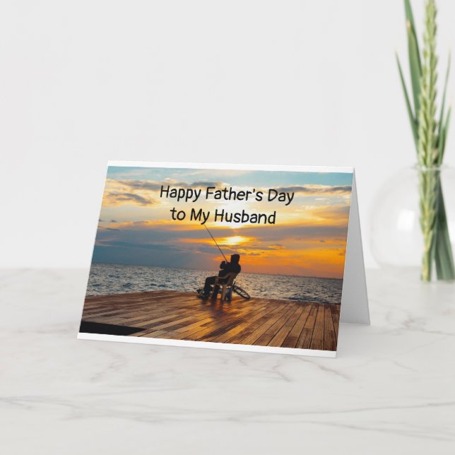 FISHERMAN/HUSBAND ON FATHER'S DAY WITH LOVE CARD (Front)