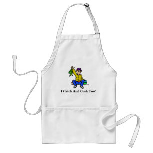 Fisherman "I Catch and Cook Too" Chef Apron