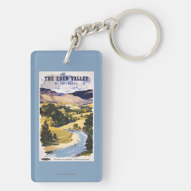 Fisherman in the Eden Valley Key Ring (Back)