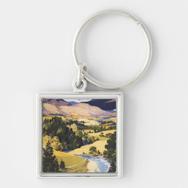Fisherman in the Eden Valley Key Ring (Front)