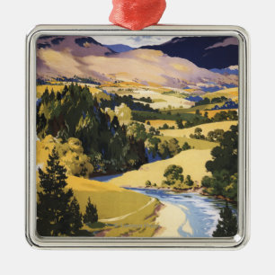 Fisherman in the Eden Valley Metal Tree Decoration
