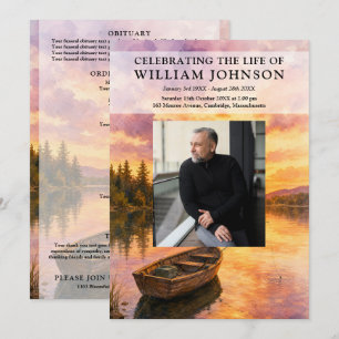 Fisherman Lake Funeral Order Of Service Photo Program