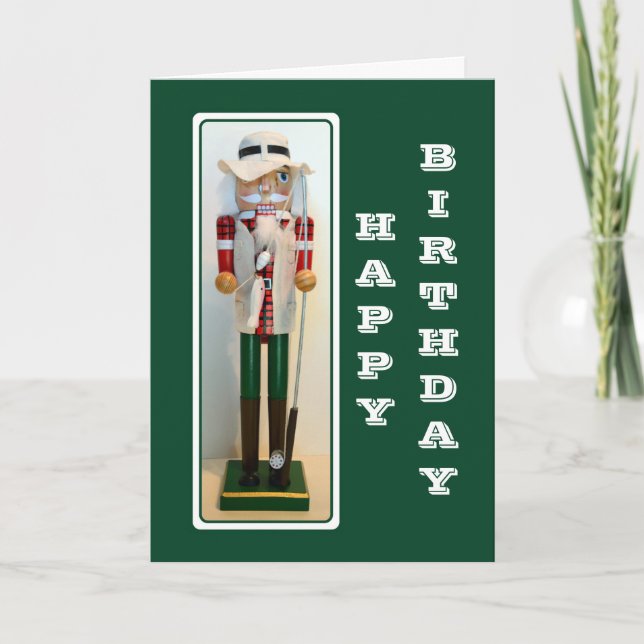 Fisherman Nutcracker Happy Birthday Card (Front)