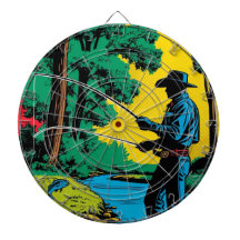 Fisherman on Riverbank Dartboard 