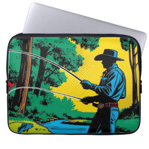 Fisherman on Riverbank Electronics Bag