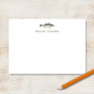 Fisherman Outdoors Fishing Bass Fish Custom Name Card