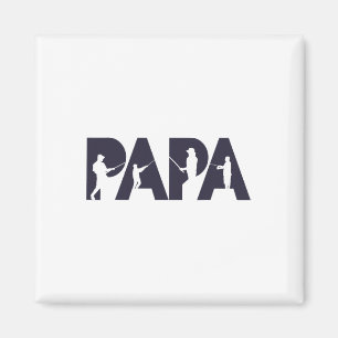 Fisherman Papa Funny Fisher Dad Fishing Father Gif Magnet