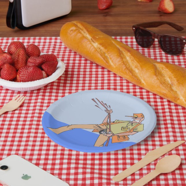 Fisherman paper plates (Picnic)