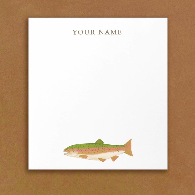 Fisherman Rainbow Trout Stationery Notepad (Creator Uploaded)