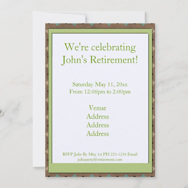 Fisherman Retirement Invitation (Front)