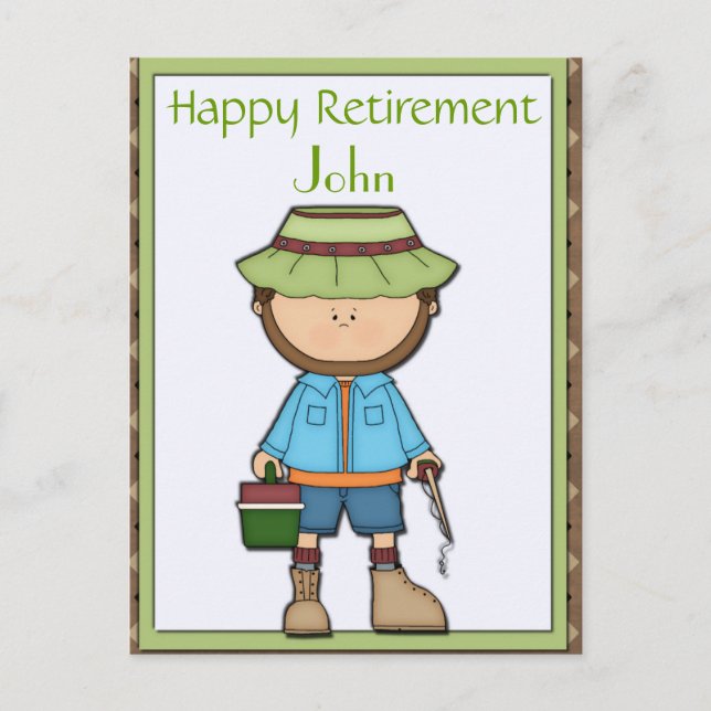 Fisherman Retirement Postcard (Front)