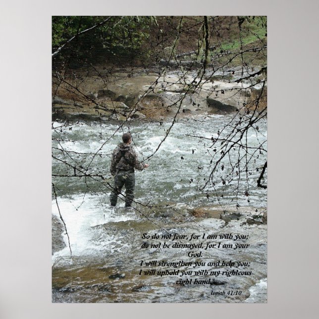 Fisherman River Isaiah 41:10 Print (Front)
