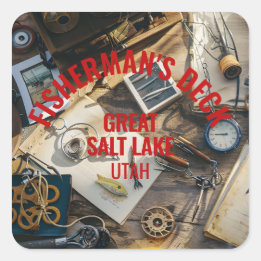 Fisherman’s Deck customisable Square Sticker