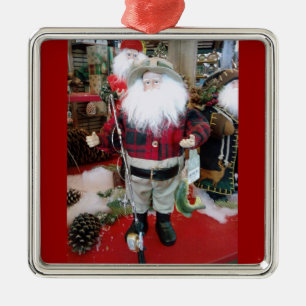 "FISHERMAN SANTA" CHRISTMAS ORNAMENT