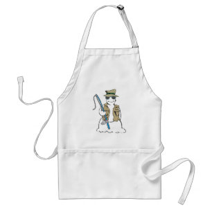 Fisherman snowman with vest standard apron