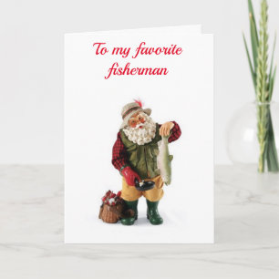 FISHERMAN & SPECIAL PEOPLE HAVE DECEMBER BIRTHDAYS HOLIDAY CARD