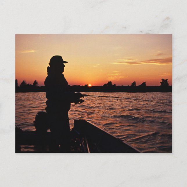 Fisherman Sunset Postcard (Front)