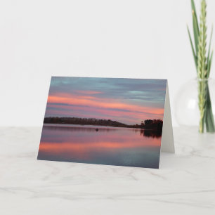 Fisherman Sunset Sky Kolob Blank Greeting Card
