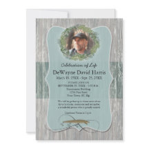 Fisherman Sympathy Photo Announcement Invitation