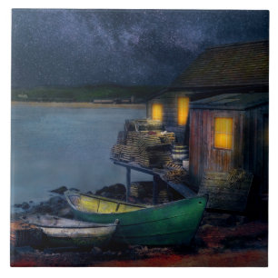 Fisherman - The Fisherman's Cabin 1915 Tile