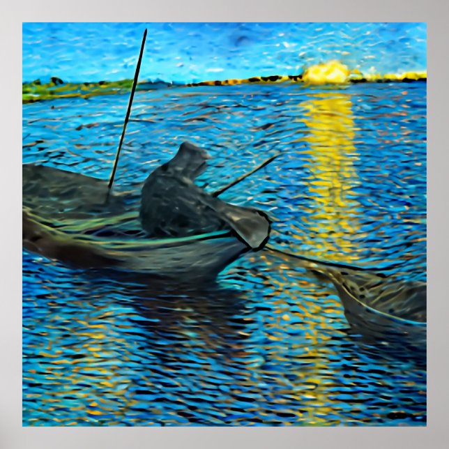 Fisherman -  van gogh poster & prints (Front)