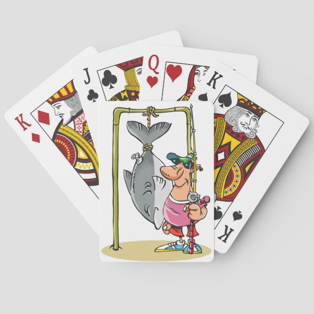 Fisherman With His Catch Playing Cards (Back)