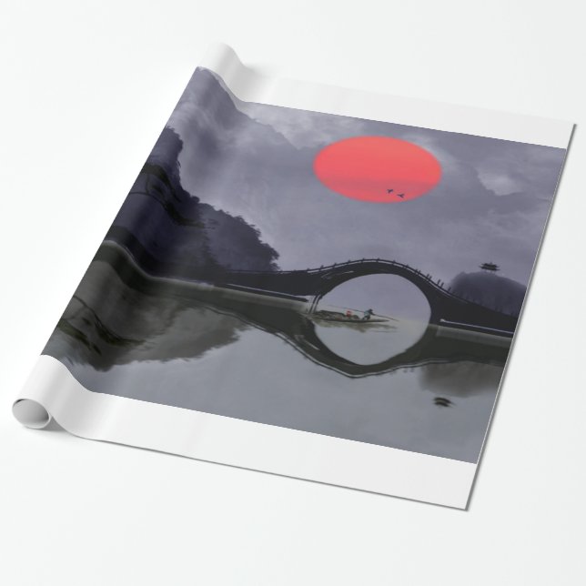 Fisherman Wrapping Paper (Unrolled)