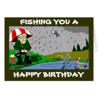 Funny Fishing Birthday Cards & Invitations | Zazzle.com.au