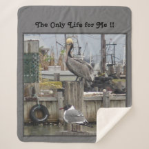 "Fisherman's Dream" Medium Sherpa Blanket