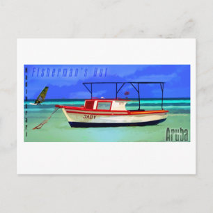 Fisherman's Hut Aruba Postcard