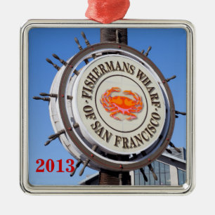 Fishermans Wharf San Francisco Metal Tree Decoration