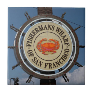 Fisherman's Wharf Sign Ceramic Tile