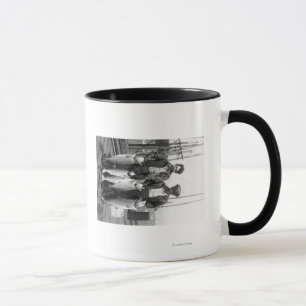Fishermen and Salmon on Docks, Washington Mug