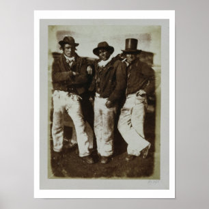 Fishermen Ashore, c.1843-47 (salt paper print from