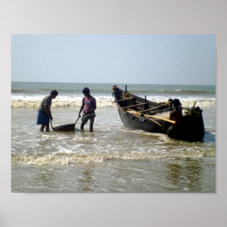 Fishermen at Sea Poster