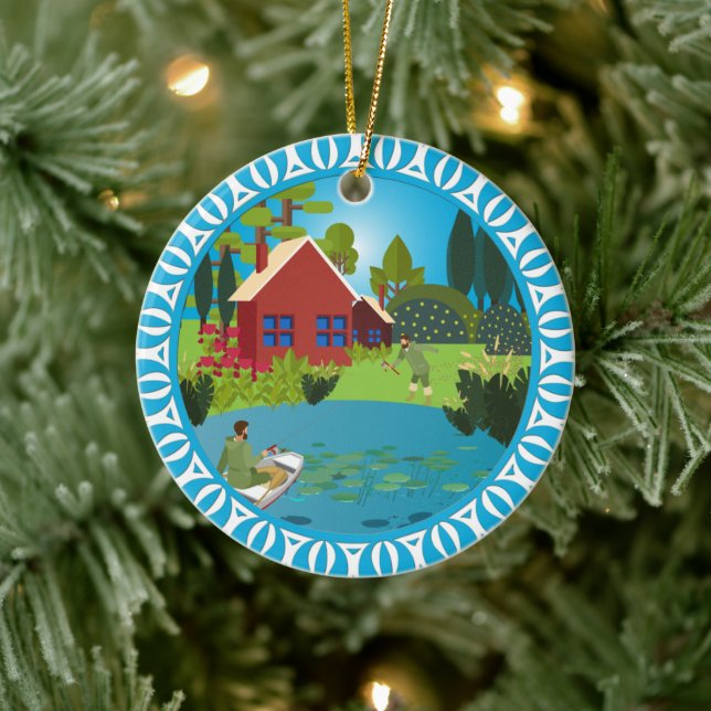 Fishermen Ceramic Ornament (Tree)