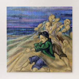 Fishermen - Fishing - Painting Art Jigsaw Puzzle