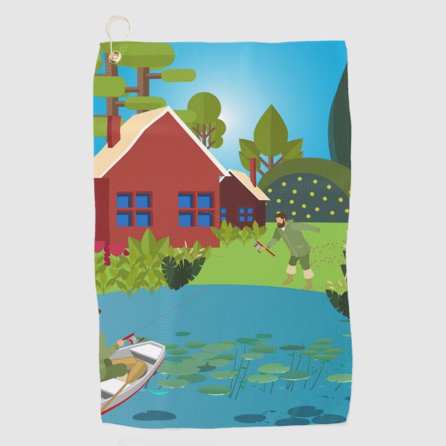 Fishermen Golf Towel (Front)