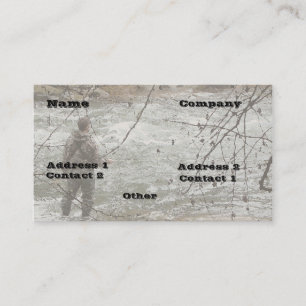 Fishermen Guide River Steelhead Trout Season Business Card