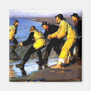 Fishermen Hauling the Net on Skagen's North Beach Magnet