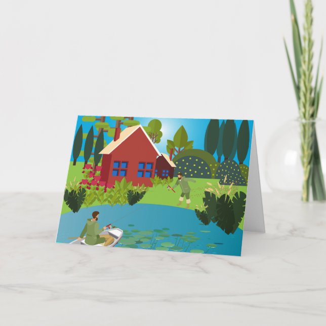 Fishermen Holiday Card (Front)