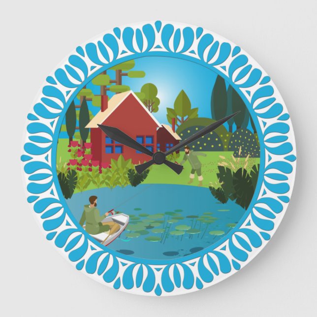 Fishermen Large Clock (Front)