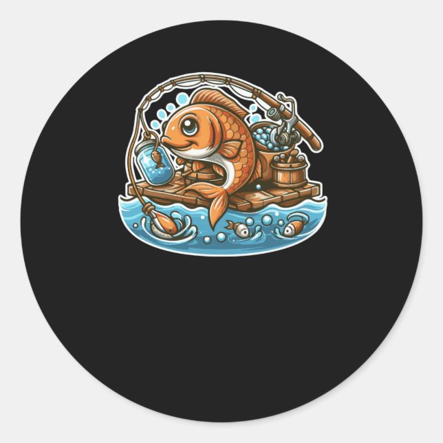Fishermen Ocean Kawaii Sticker  (Front)